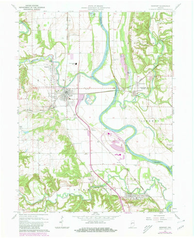 United States Geological Survey Newport, IN (1964, 24000-Scale) digital map