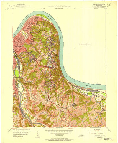 United States Geological Survey Newport, KY-OH (1952, 24000-Scale) digital map