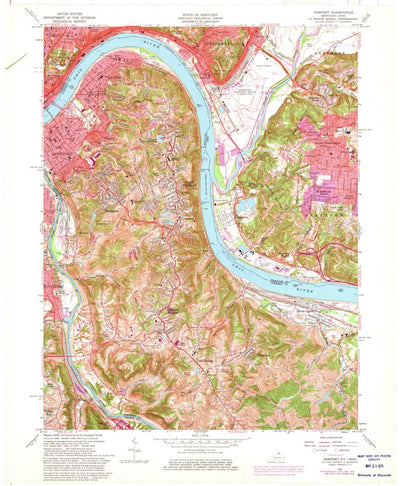 United States Geological Survey Newport, KY-OH (1961, 24000-Scale) digital map