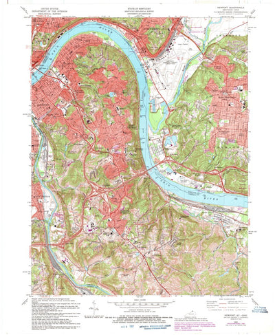 United States Geological Survey Newport, KY-OH (1983, 24000-Scale) digital map