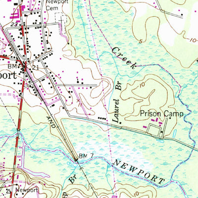 United States Geological Survey Newport, NC (1949, 24000-Scale) digital map