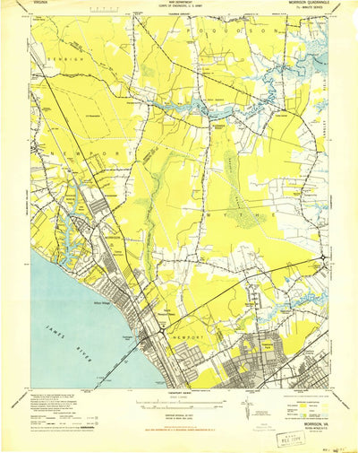 United States Geological Survey Newport News North, VA (1944, 24000-Scale) digital map