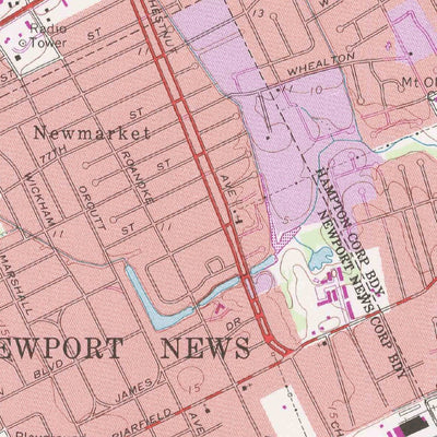 United States Geological Survey Newport News North, VA (1965, 24000-Scale) digital map