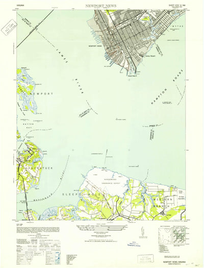 United States Geological Survey Newport News South, VA (1952, 24000-Scale) digital map