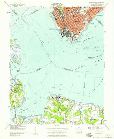 United States Geological Survey Newport News South, VA (1955, 24000-Scale) digital map