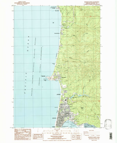 United States Geological Survey Newport North, OR (1984, 24000-Scale) digital map