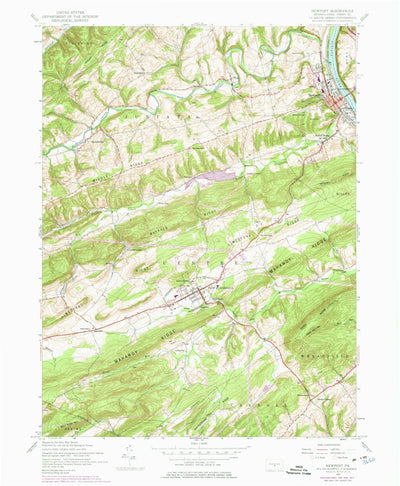 United States Geological Survey Newport, PA (1952, 24000-Scale) digital map