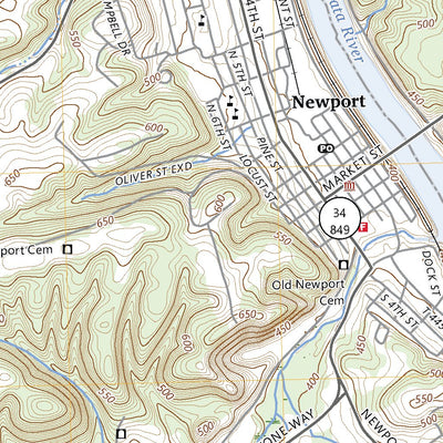 United States Geological Survey Newport, PA (2023, 24000-Scale) digital map