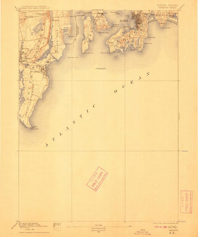 United States Geological Survey Newport, RI (1904, 62500-Scale) digital map