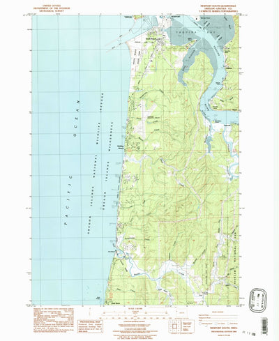 United States Geological Survey Newport South, OR (1984, 24000-Scale) digital map