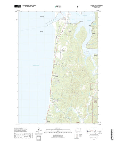 United States Geological Survey Newport South, OR (2020, 24000-Scale) digital map