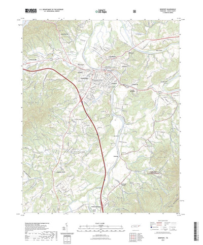 United States Geological Survey Newport, TN (2022, 24000-Scale) digital map