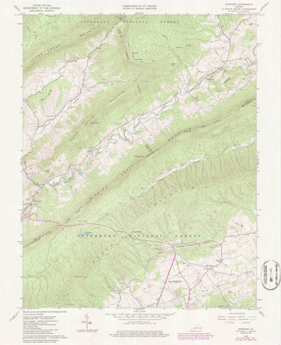 United States Geological Survey Newport, VA (1965, 24000-Scale) digital map