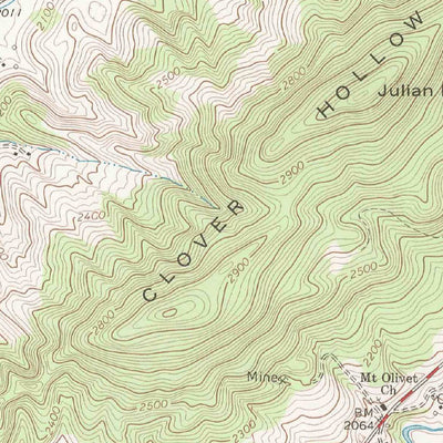 United States Geological Survey Newport, VA (1965, 24000-Scale) digital map