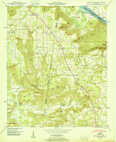 United States Geological Survey Newsome Sinks, AL (1950, 24000-Scale) digital map