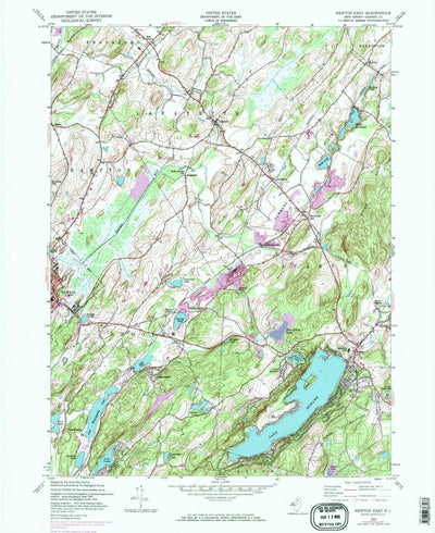 United States Geological Survey Newton East, NJ (1954, 24000-Scale) digital map
