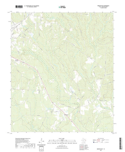 United States Geological Survey Newton East, TX (2022, 24000-Scale) digital map