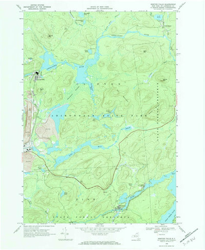United States Geological Survey Newton Falls, NY (1968, 24000-Scale) digital map