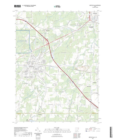 United States Geological Survey Newton Falls, OH (2023, 24000-Scale) digital map