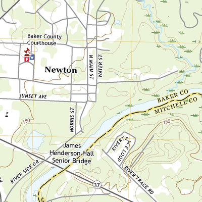 United States Geological Survey Newton, GA (2020, 24000-Scale) digital map