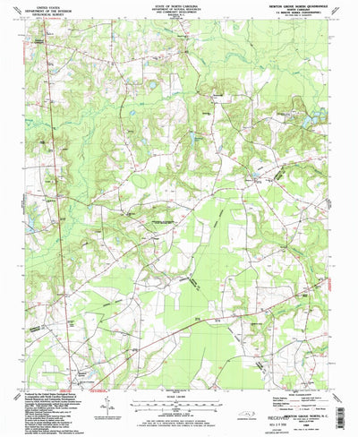 United States Geological Survey Newton Grove North, NC (1986, 24000-Scale) digital map