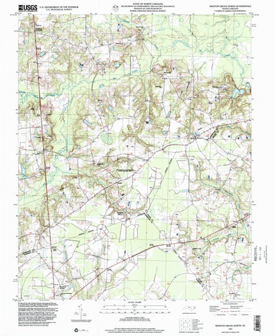 United States Geological Survey Newton Grove North, NC (1997, 24000-Scale) digital map