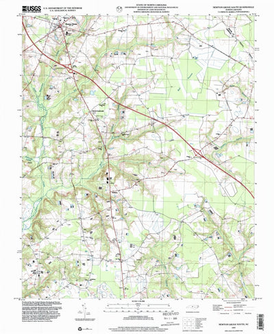 United States Geological Survey Newton Grove South, NC (1997, 24000-Scale) digital map