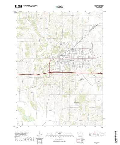 United States Geological Survey Newton, IA (2022, 24000-Scale) digital map