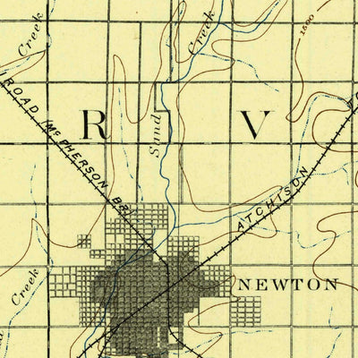 United States Geological Survey Newton, KS (1894, 125000-Scale) digital map