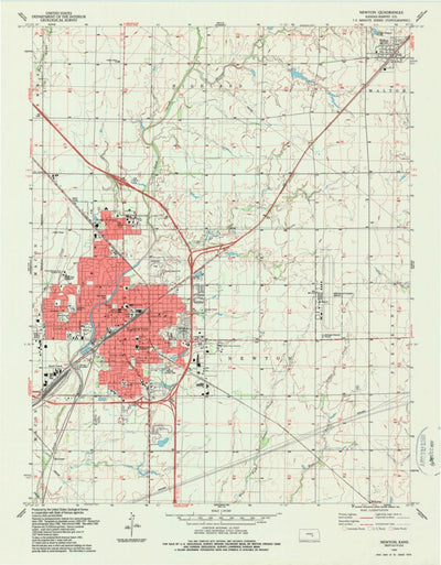 United States Geological Survey Newton, KS (1989, 24000-Scale) digital map