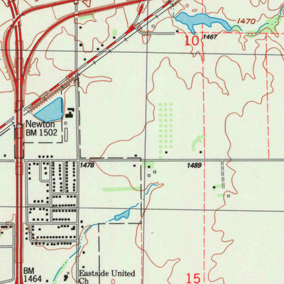 United States Geological Survey Newton, KS (1989, 24000-Scale) digital map