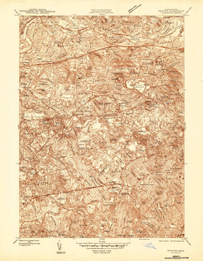 United States Geological Survey Newton, MA (1944, 24000-Scale) digital map