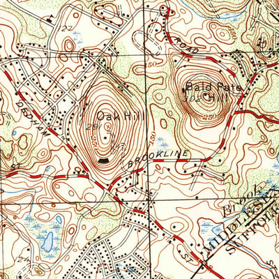 United States Geological Survey Newton, MA (1954, 25000-Scale) digital map