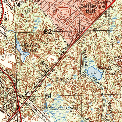 United States Geological Survey Newton, MA (1954, 25000-Scale) digital map