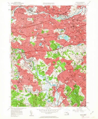 United States Geological Survey Newton, MA (1956, 24000-Scale) digital map