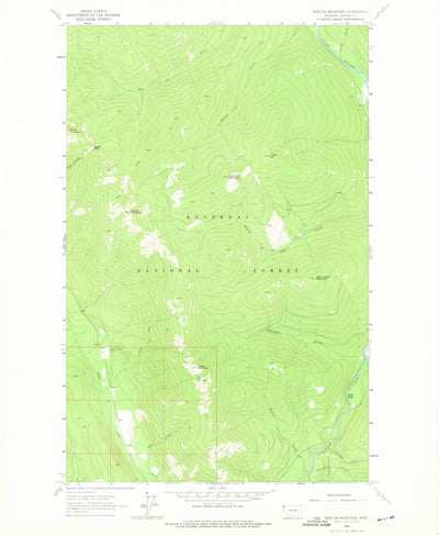 United States Geological Survey Newton Mountain, MT (1963, 24000-Scale) digital map