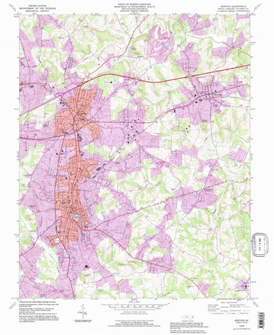 United States Geological Survey Newton, NC (1993, 24000-Scale) digital map