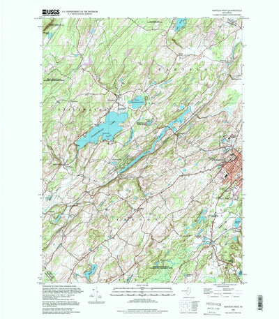 United States Geological Survey Newton West, NJ (1994, 24000-Scale) digital map