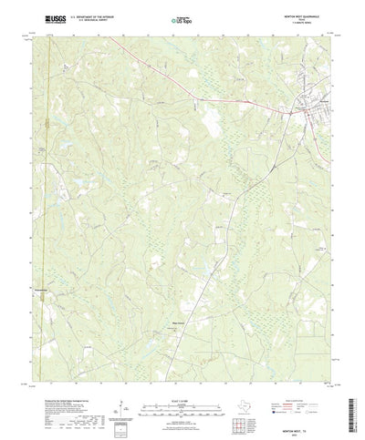 United States Geological Survey Newton West, TX (2022, 24000-Scale) digital map