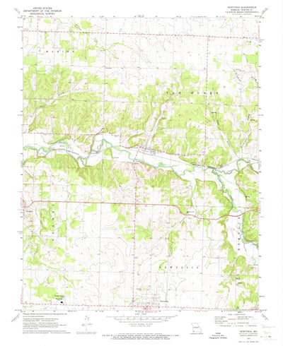 United States Geological Survey Newtonia, MO (1972, 24000-Scale) digital map