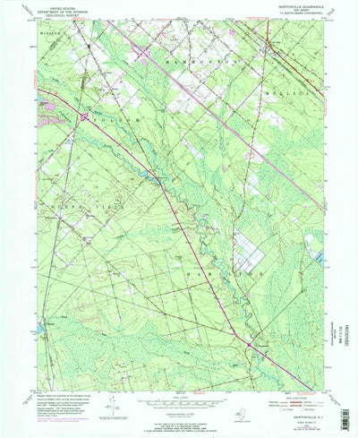 United States Geological Survey Newtonville, NJ (1953, 24000-Scale) digital map
