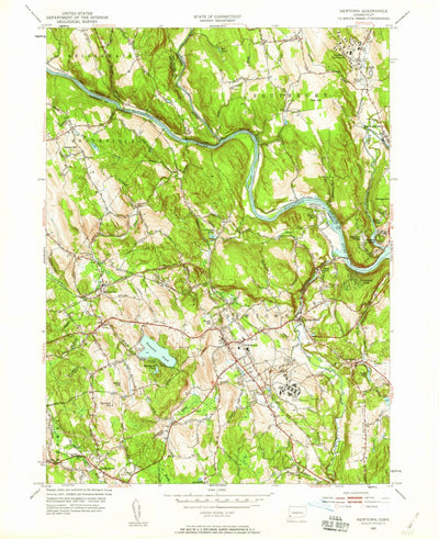 United States Geological Survey Newtown, CT (1953, 24000-Scale) digital map