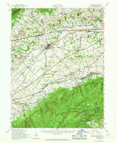 United States Geological Survey Newville, PA (1952, 62500-Scale) digital map