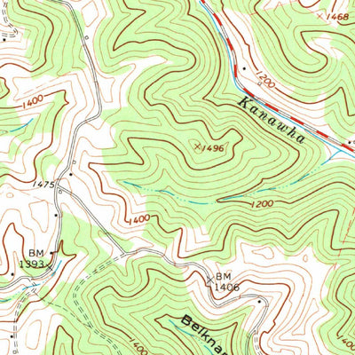 United States Geological Survey Newville, WV (1967, 24000-Scale) digital map