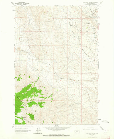 United States Geological Survey Nez Perce Hollow, MT (1961, 24000-Scale) digital map