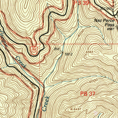 United States Geological Survey Nez Perce Peak, ID-MT (1998, 24000-Scale) digital map