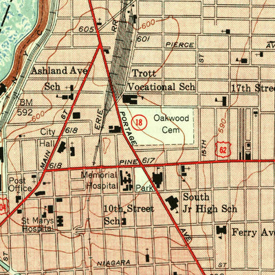 United States Geological Survey Niagara Falls, NY (1949, 24000-Scale) digital map