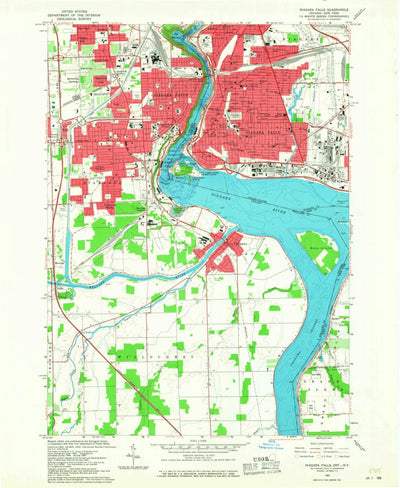 United States Geological Survey Niagara Falls, NY (1965, 24000-Scale) digital map