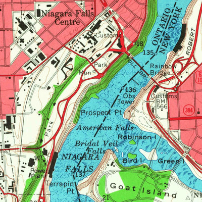 United States Geological Survey Niagara Falls, NY (1965, 24000-Scale) digital map