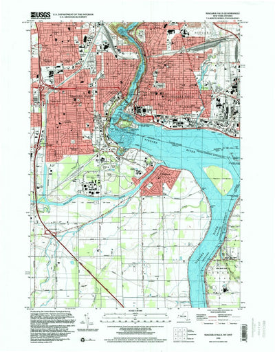 United States Geological Survey Niagara Falls, NY (1995, 25000-Scale) digital map